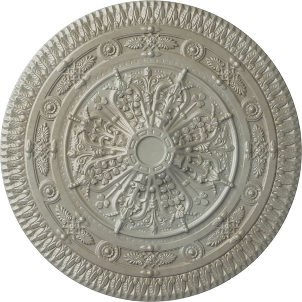 Ekena Millwork Naple Ceiling Medallion (Fits Canopies up to 3 3/8"), Hand-Painted Flash Gold, 37 1/2"OD x 3 3/8"P CM37NAFLS - main